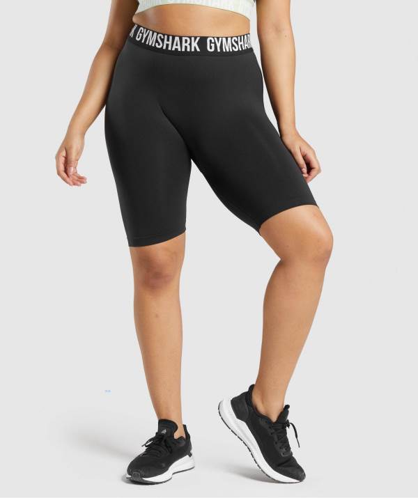 Damske Šortky Gymshark Fit Seamless Cycling Čierne | AD0178426